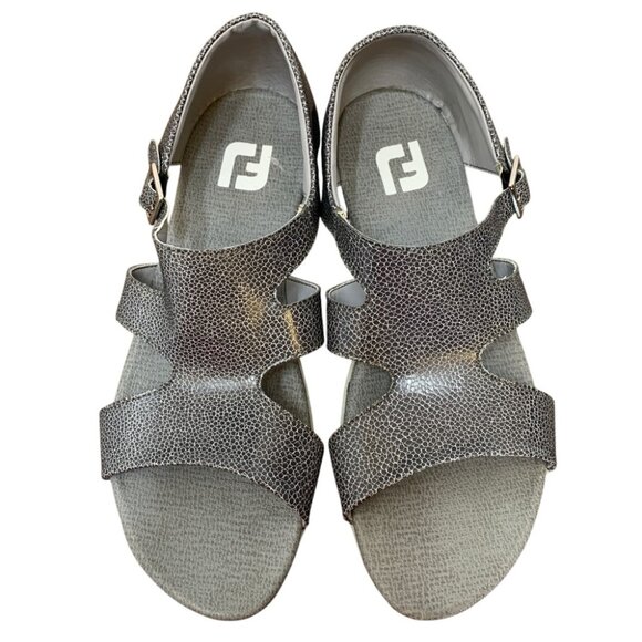 Footjoy Naples Sandals Womens 10M Grey Spikeless Ankle Strap Sport Golf - Picture 9 of 9